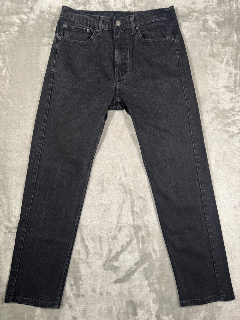 Men's Levis 505 Black Straight Leg Jeans Size 32x30